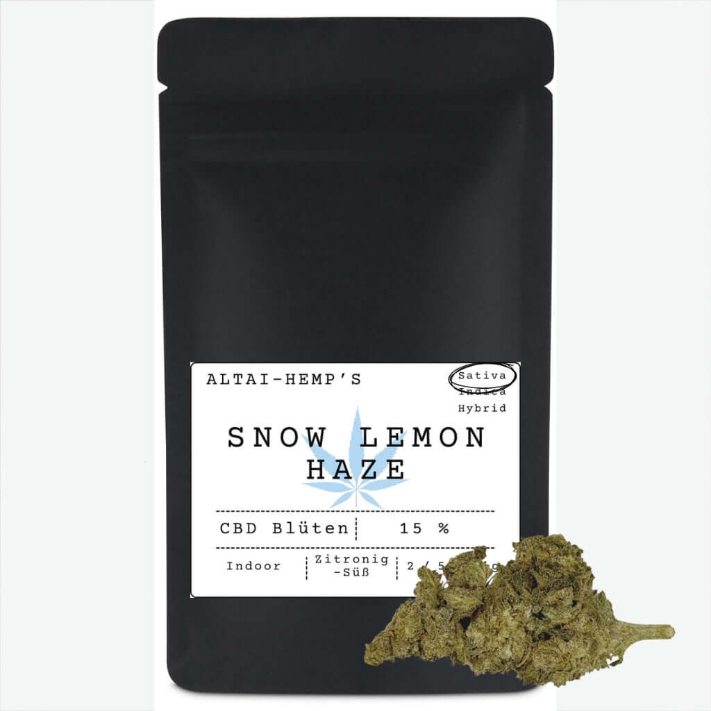 Snow Lemon Haze CBD Blüten 15%-Doypack- kaufen | Altai-Hemp's