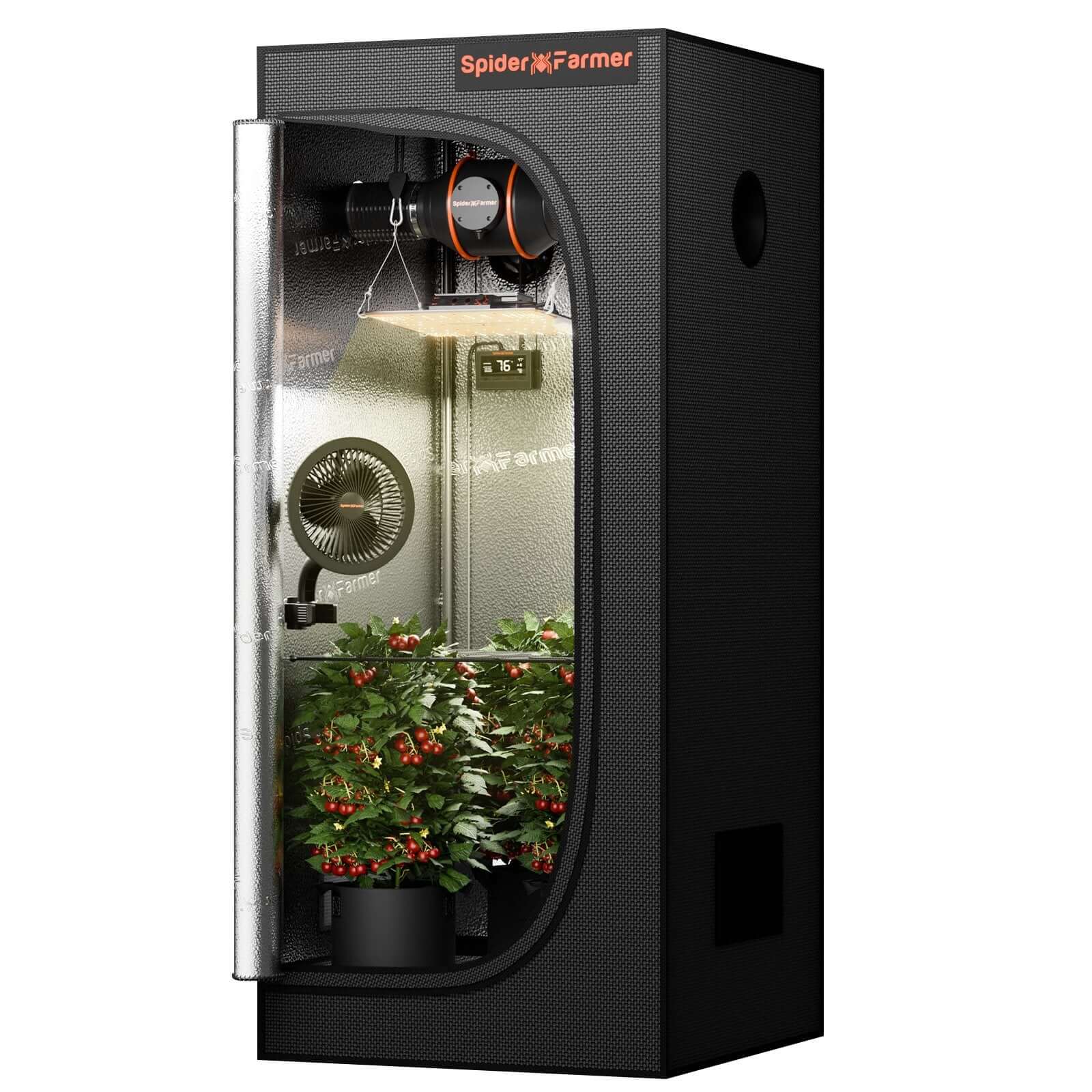 grow zelt komplettset Komplettset SF1000 –Growzelt mit LED & Zubehör-Spider Farmer