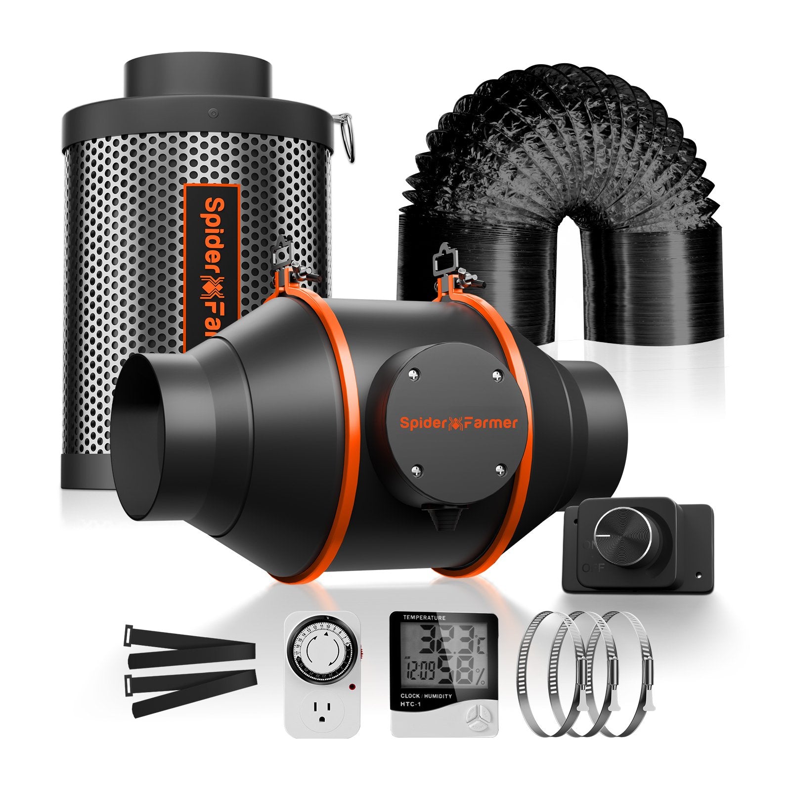 4ZollVentilatoren-SetmitRegler_GrowboxLueftungSpider.jpg