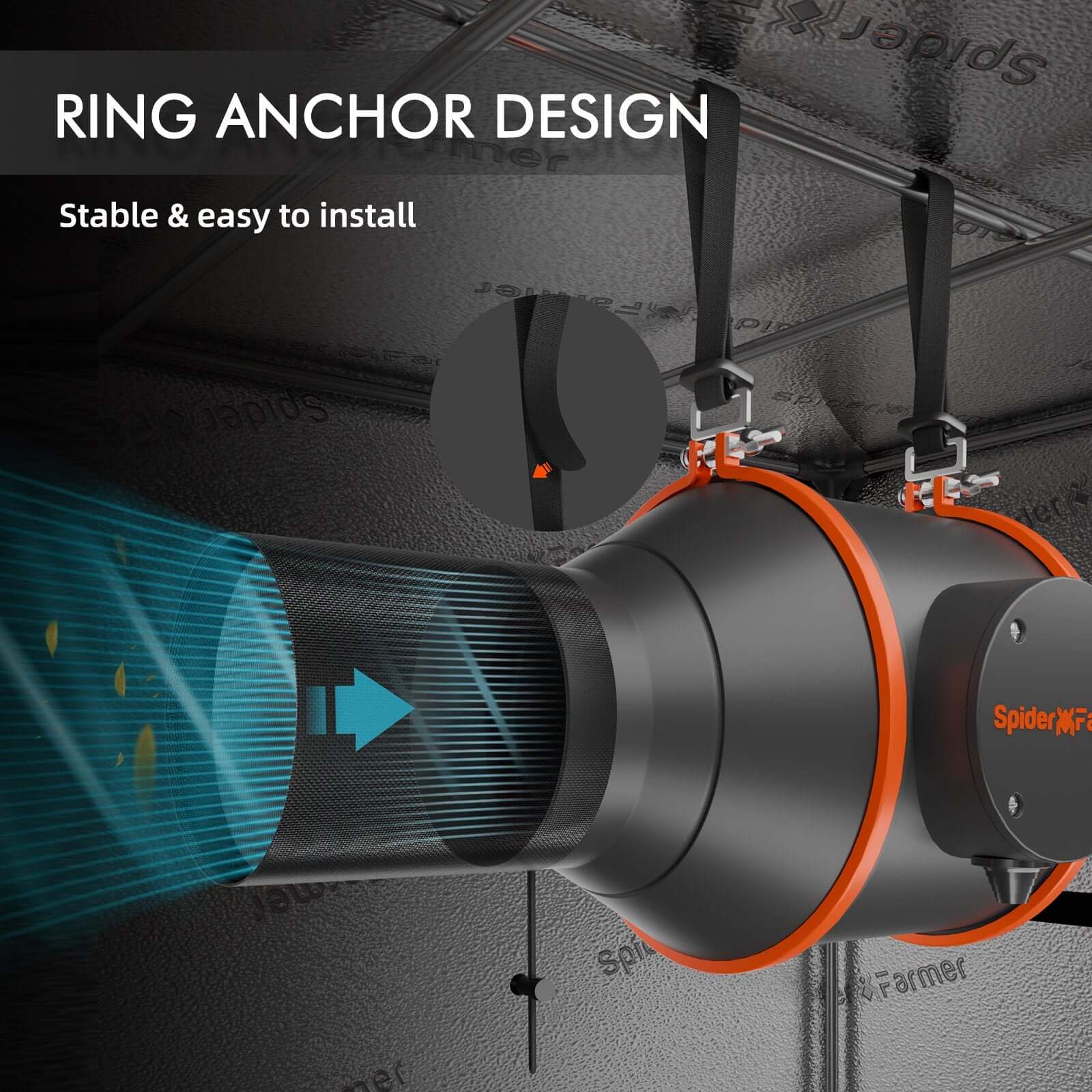 Abluftset 100mm mit Filter & Steuerung – Spider Farmer 4 Zoll