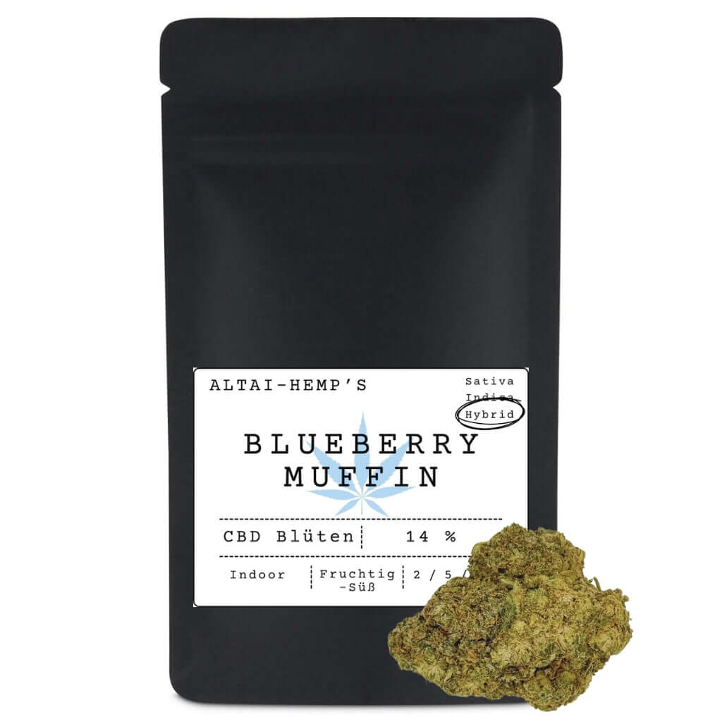 Blueberry Muffin CBD Blüten 14% -Doypack- kaufen | Altai-Hemp's