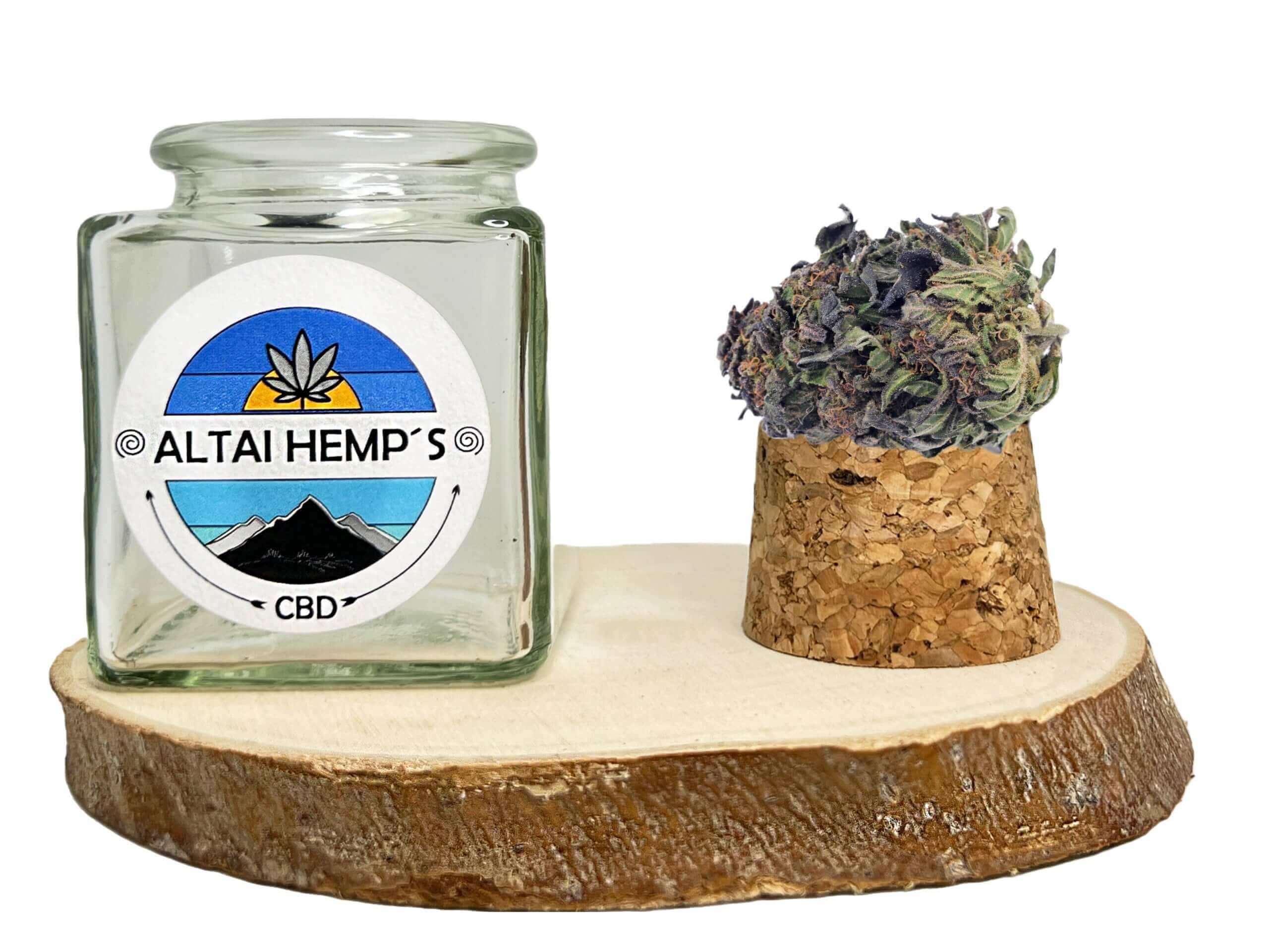 Altai-Hemp's Blueberry Haze H4CBD Blüten - 40% CBD-Anteil für einzigartige Entspannung.