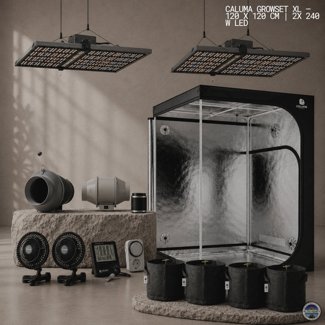 Caluma Growset XL – 120 x 120 cm | 2x 240 W LED Komplettset