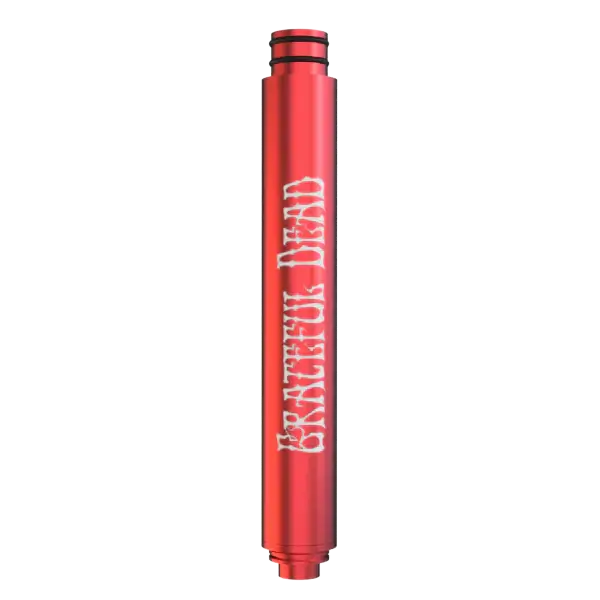 Grateful Dead X Stündenglass Kompact Vaporizer in Rot für effizienten Kräutergebrauch.