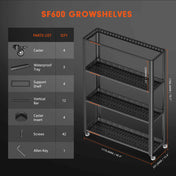 Grow-Set mit 3x SF600 LEDs & Regal – Spider Farmer Indoor