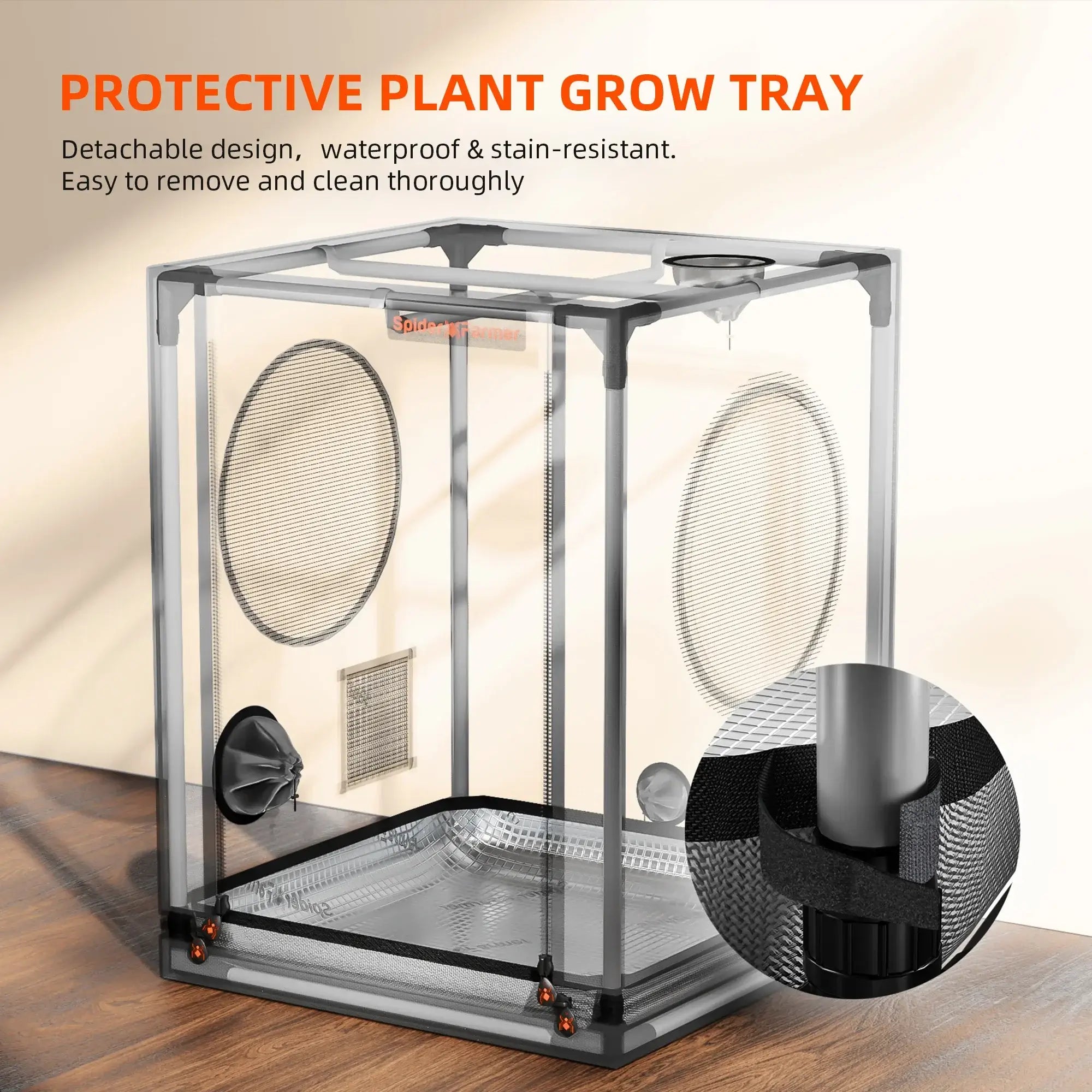 Growzelt 60x60x80cm – kompaktes LED-Zelt für Setzlinge Spider Farmer