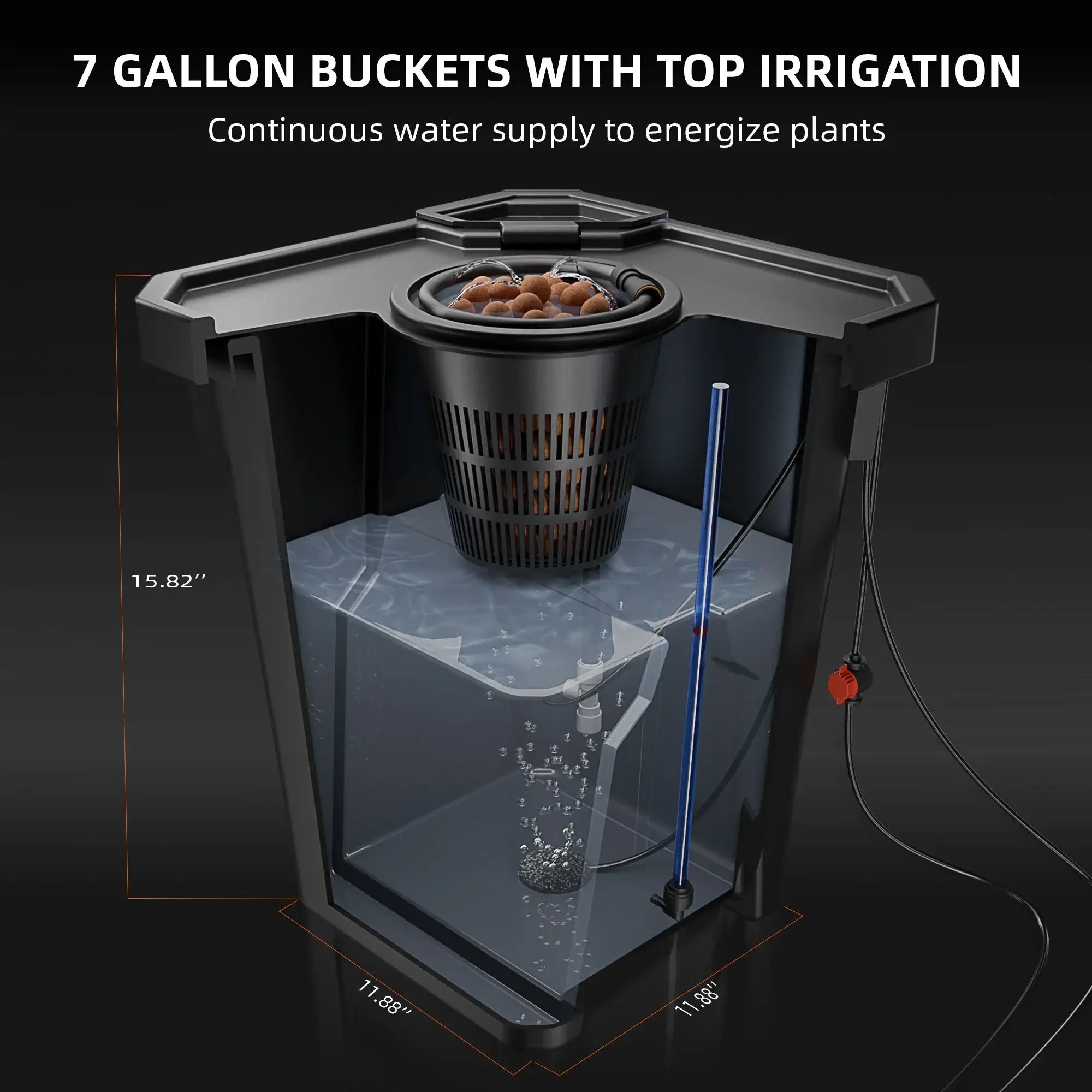 Hydroponik-System DWC 2er – mit Luftpumpe & Tank, Spider Farmer