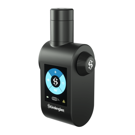Stundenglass Modül für Konzentrate Vaporizer in elegantem Design mit digitalem Display und präziser Temperaturregelung.