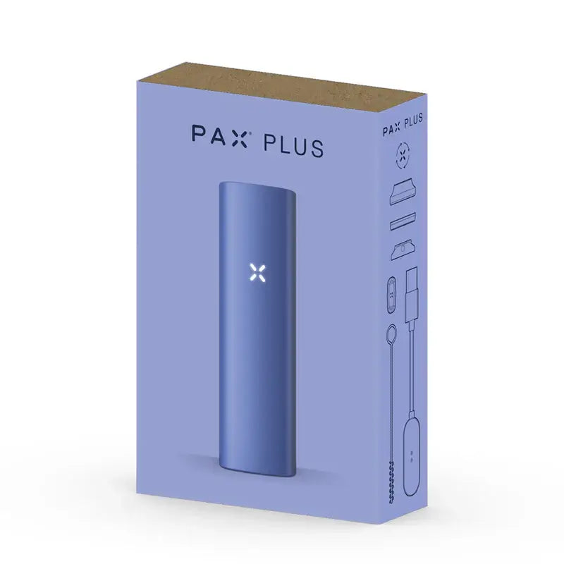 PAX Plus Starter Kit in helles Lila mit Holzschale für Kräuter von Altai Hemps - stilvoll und effizient.