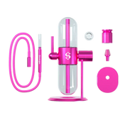 Stundenglass Gravity Infuser - Pink Vaporizer Set mit Zubehör für Kräuter, stilvoll und effizient.