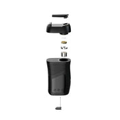 Explodierte Ansicht des Wolkenkraft Live Vaporizers für Kräuter mit einzelnen Komponenten und elegantem Design.
