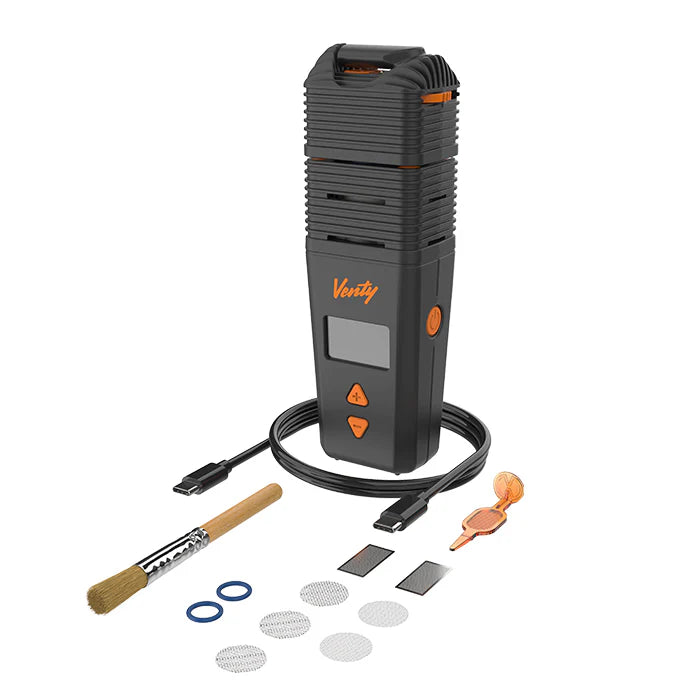 Storz & Bickel Venty Vaporizer mit Zubehör für Kräuter, effizient und stilvoll, jetzt bei Altai Hemps erhältlich.