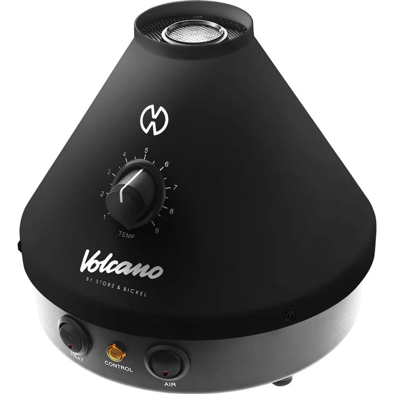 Storz & Bickel Volcano Classic schwarz Vaporizer mit Temperaturregler für effizientes Verdampfen von Kräutern.